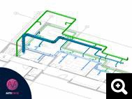 AUTOBIM3D-Modelise les reseaux de fluides 2D en 3D